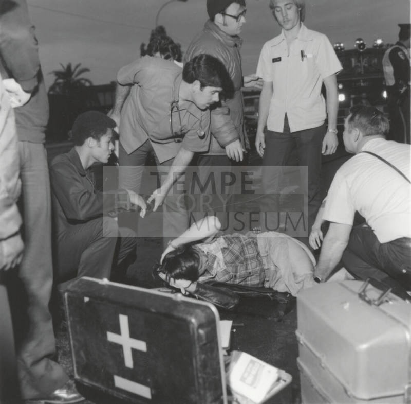 Motorcyclist accident. - January 1978