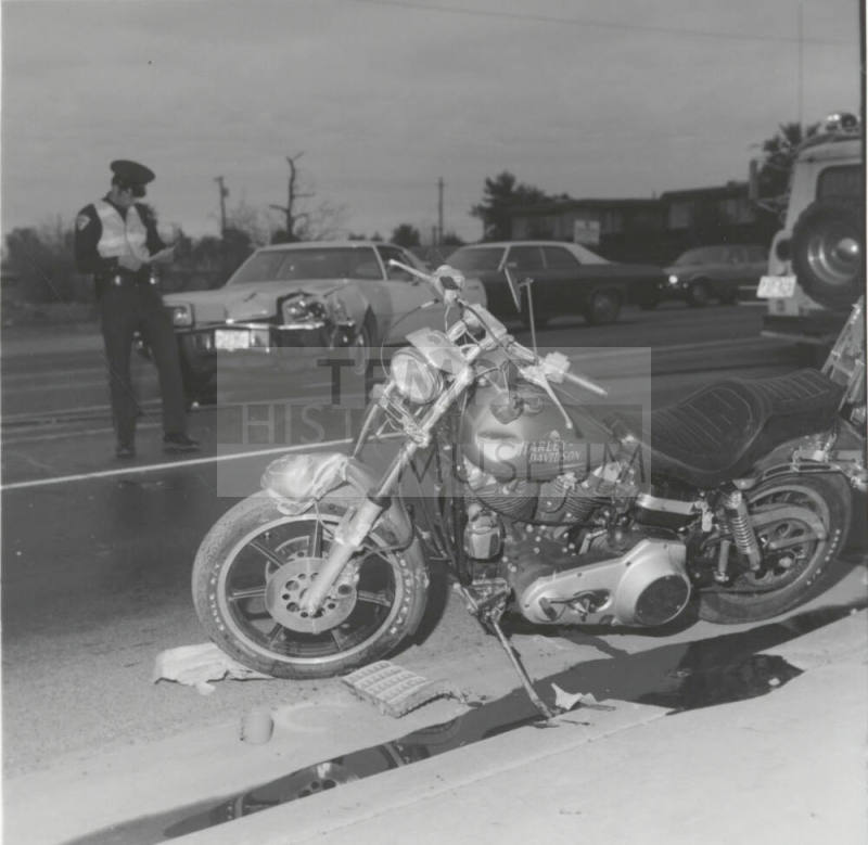 Motorcyclist accident. - January 1978
