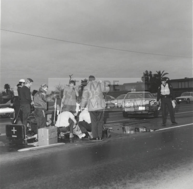 Motorcyclist accident. - January 1978