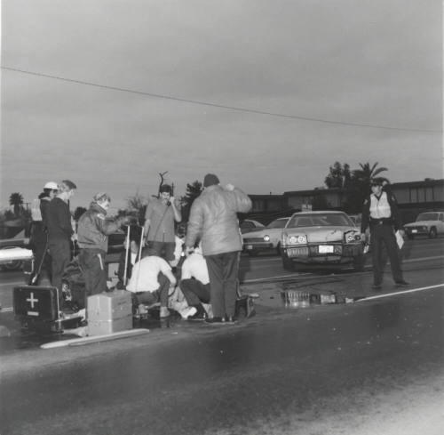 Motorcyclist accident. - January 1978