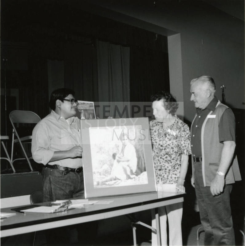 Nel Windler receives lifetime membership award with the Tempe Art League - (2 of 2) see 2001.19.2604