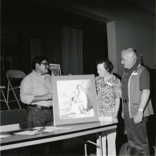 Nel Windler receives lifetime membership award with the Tempe Art League - (2 of 2) see 2001.19.2604