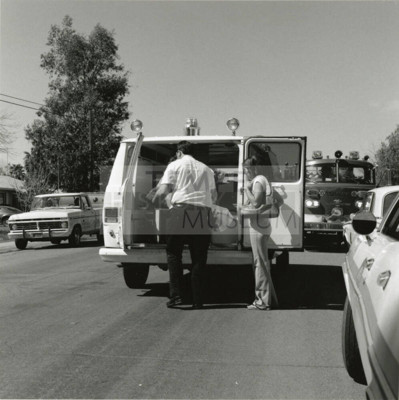 Man Loading  Ambulance