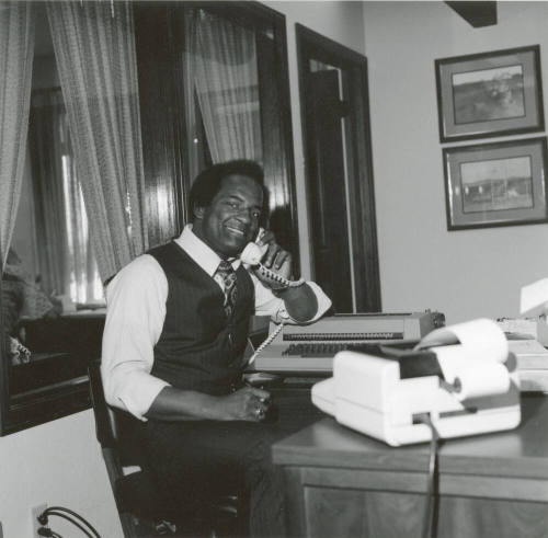 Prentice Williams Talking on the Phone