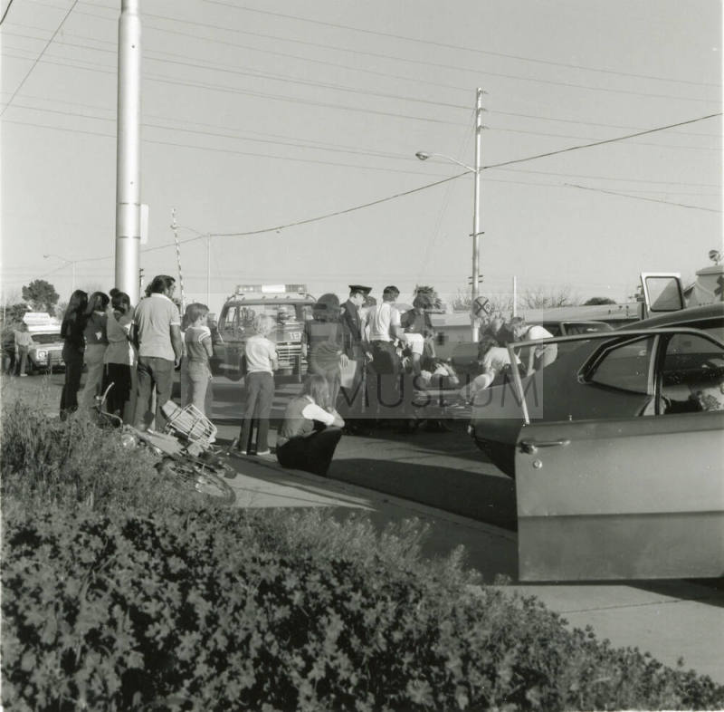 Onlookers at Accident