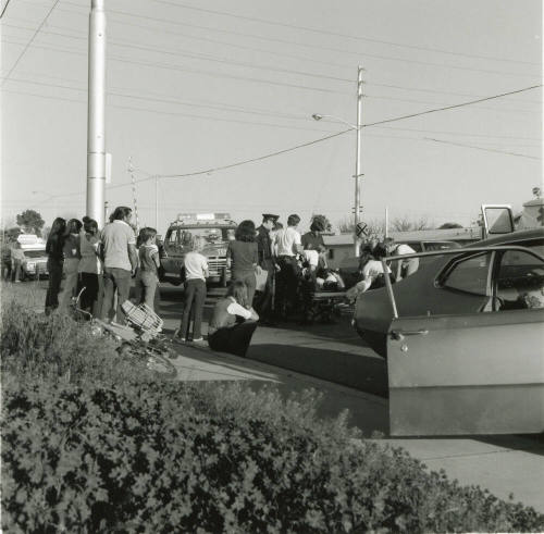 Onlookers at Accident