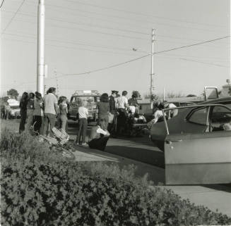 Onlookers at Accident