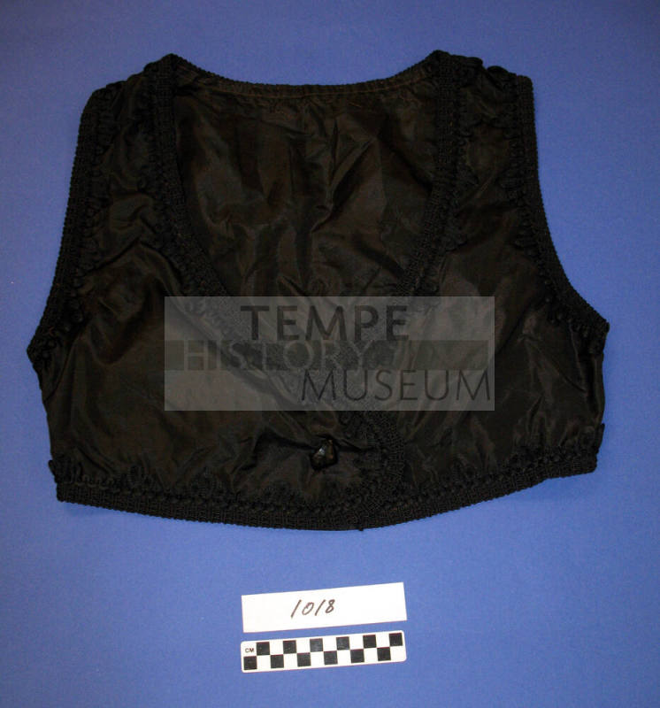 Vest, Bolare, Black Taffeta