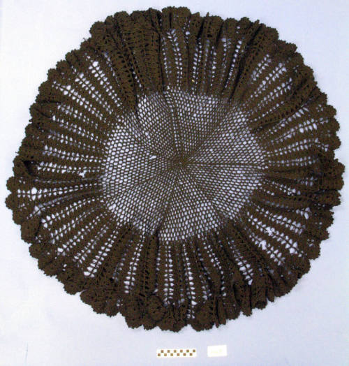 Shawl, Black Crocheted