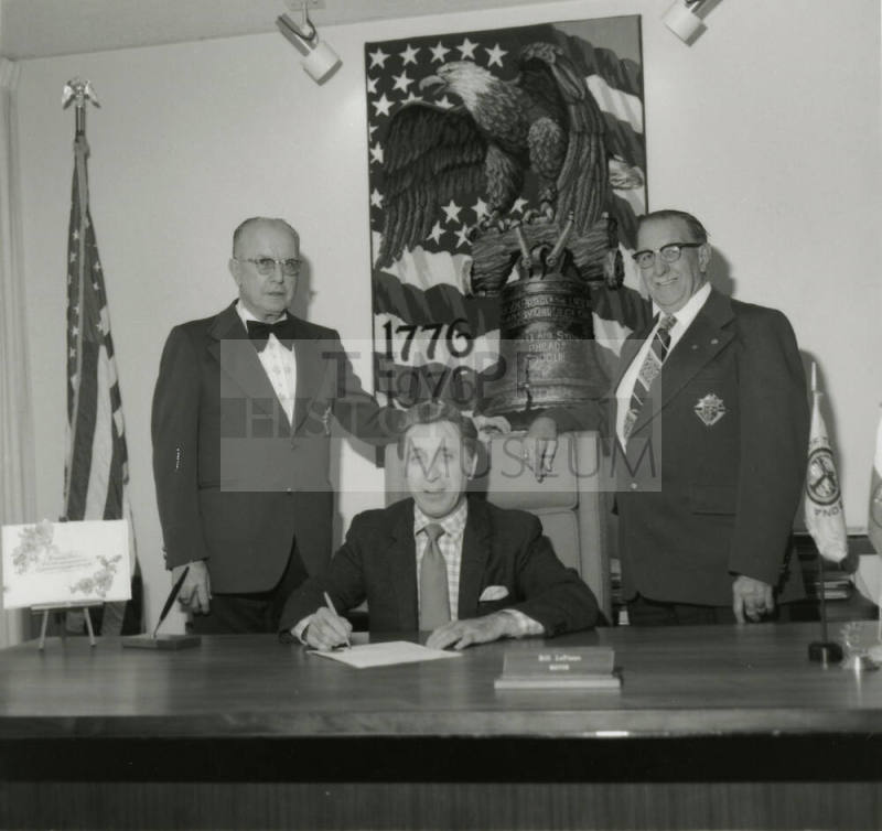 Mayor with two other men, May 1978