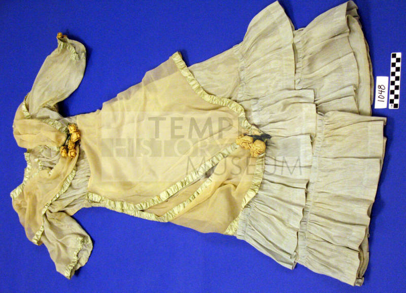 Dress, Evening, Blue And White Chiffon