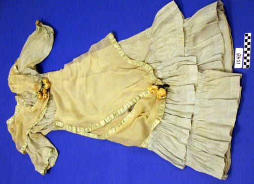 Dress, Evening, Blue And White Chiffon
