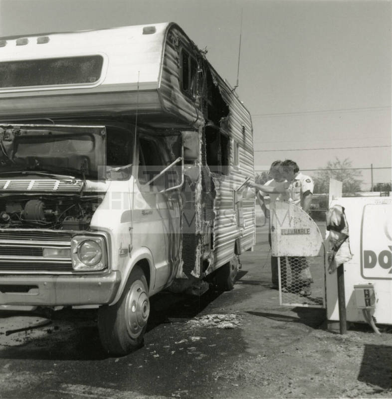 Burned Camper. - Tempe Daily News, April 18 1978