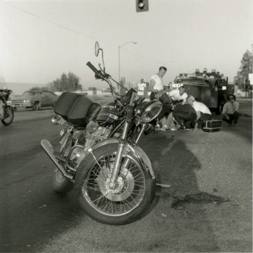 Motorcyclist accident. - April 1978
