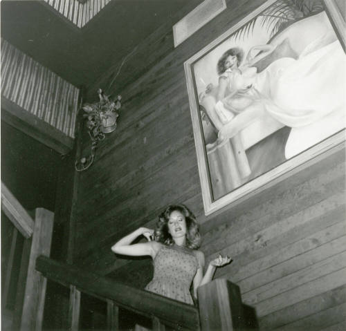 Young woman with painting -- May 1978