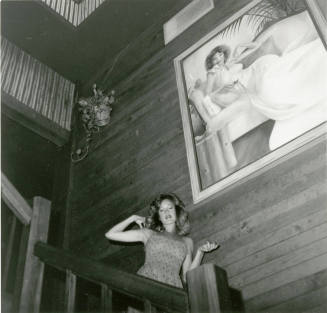 Young woman with painting -- May 1978