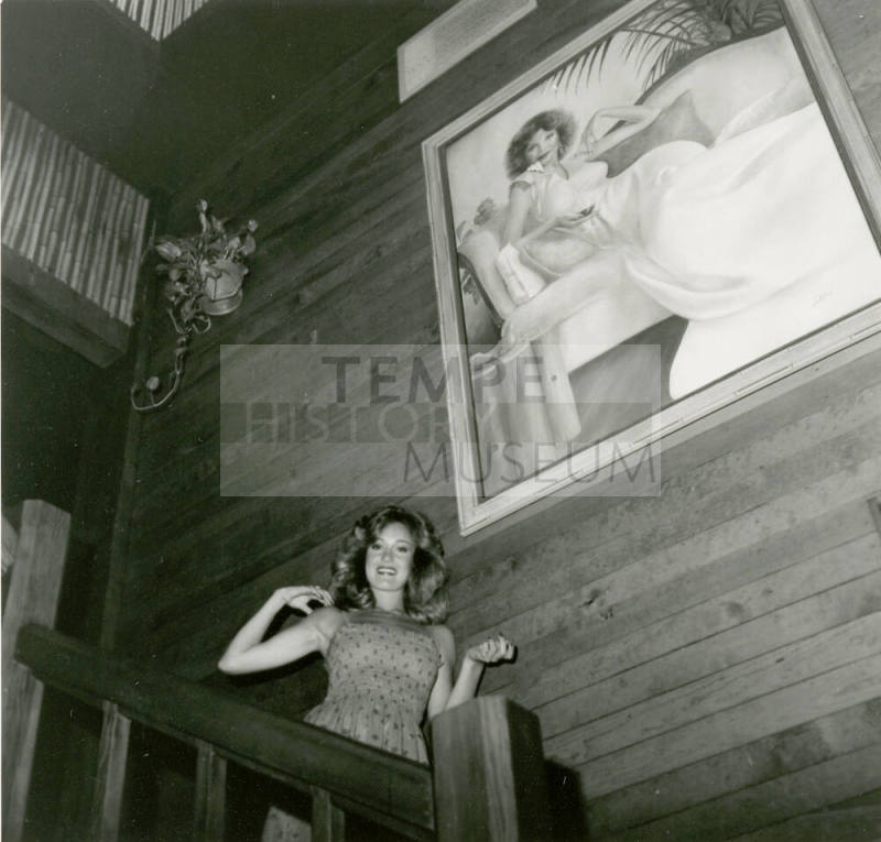 Young woman with painting -- May 1978
