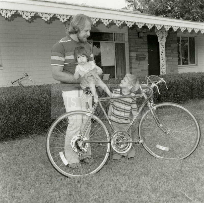 Unidentified Man, 2 Children & Bicycle (2 of 2)