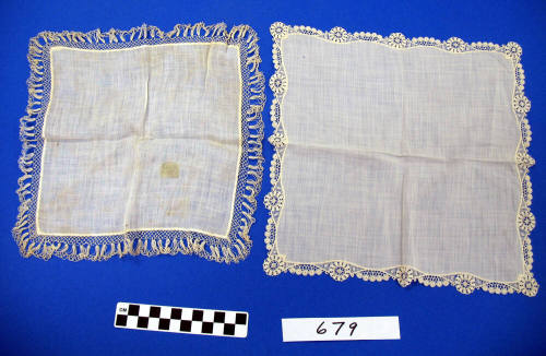 Hair-pin lace handkerchief