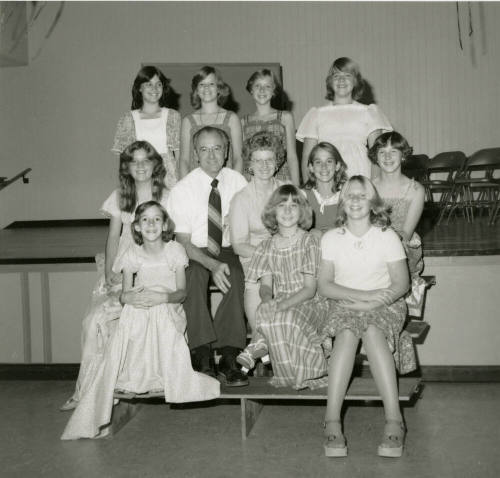 Principal with students -- May 1978