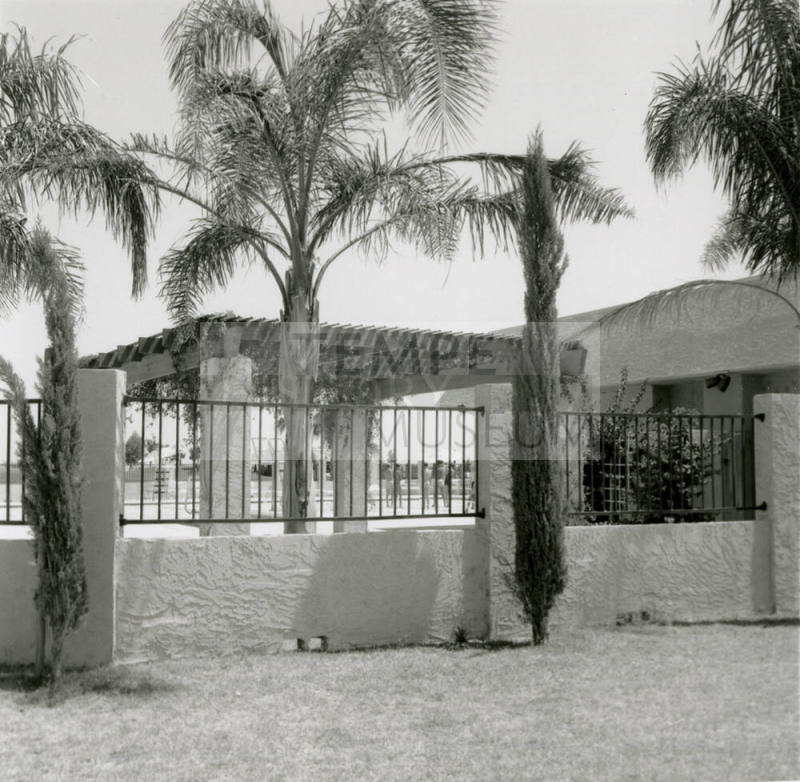 Swimming pool fence -- May 1978