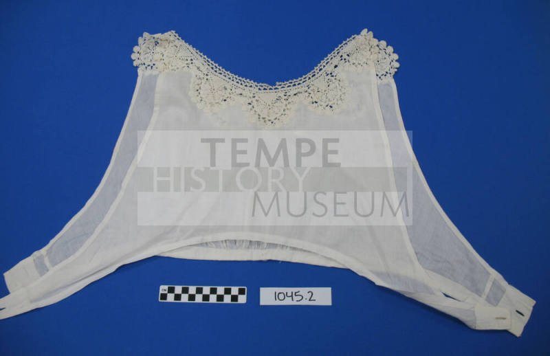 Camisole, White W/ Hand Crocheted Neckline