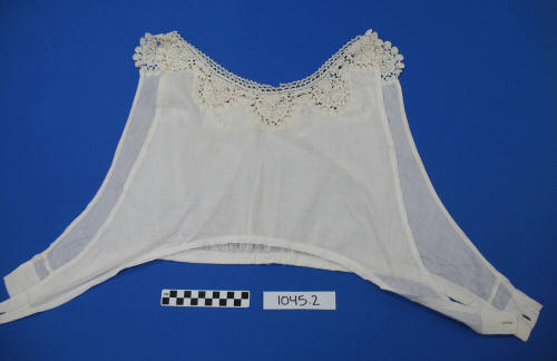Camisole, White W/ Hand Crocheted Neckline