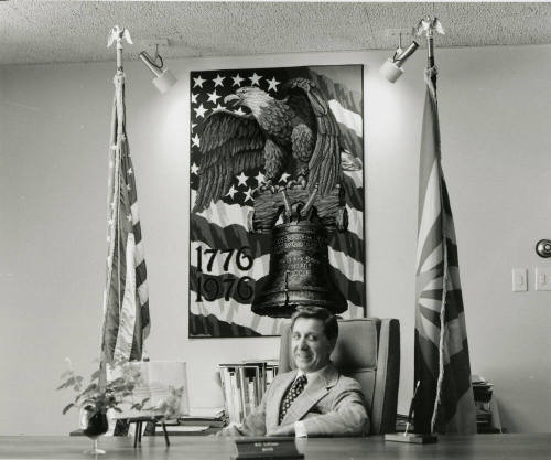 Tempe Mayor Bill LoPiano Sits At His Desk 1