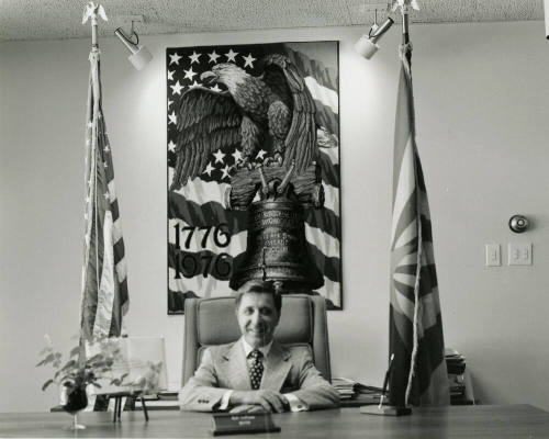 Tempe Mayor Bill LoPiano Sits At His Desk 2