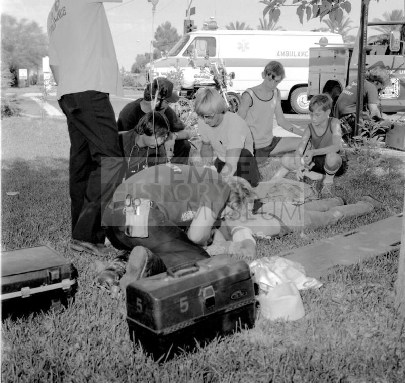 Unidentified Tempe Fire Personnel & Others Render Aid
