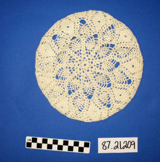 Crocheted chamber pot cover