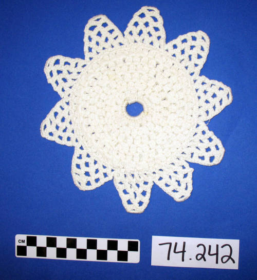 White crocheted doily