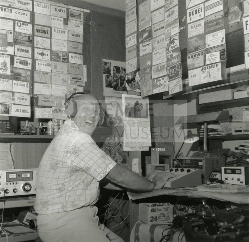 Man sitting at the radio. - August 1978