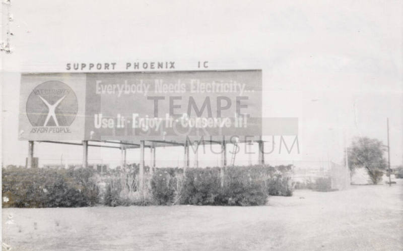 "Everybody Needs Electricity" Billboard-Mill Avenue &Campa Allegra Road,Tempe,AZ