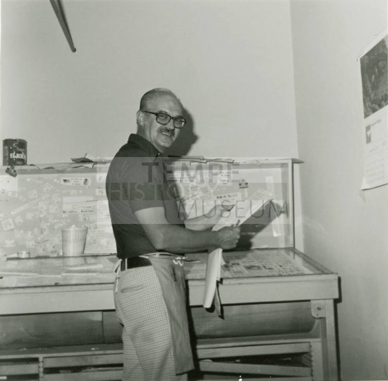 Hank Klassen Posing For the Camera.  - Tempe Daily News, October 3 1978