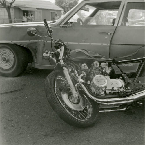 Unidentified Pontiac Car/Kawasaki Motorcycle Collision - (1 of 2)
