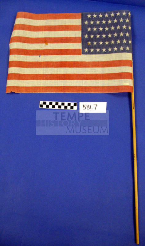 48-star US flag on rod