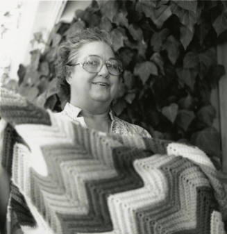 Unidentified Woman Knit With Quilt - August 6, 1984 - (1 of 2)