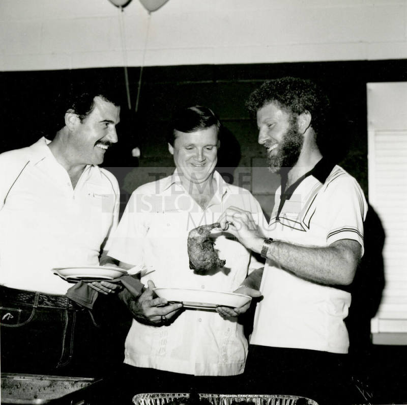 Three Unidentified Men at a Party - September 1984
