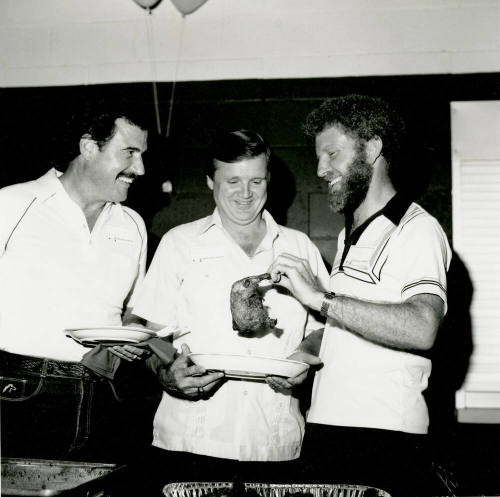 Three Unidentified Men at a Party - September 1984