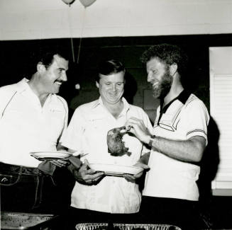 Three Unidentified Men at a Party - September 1984