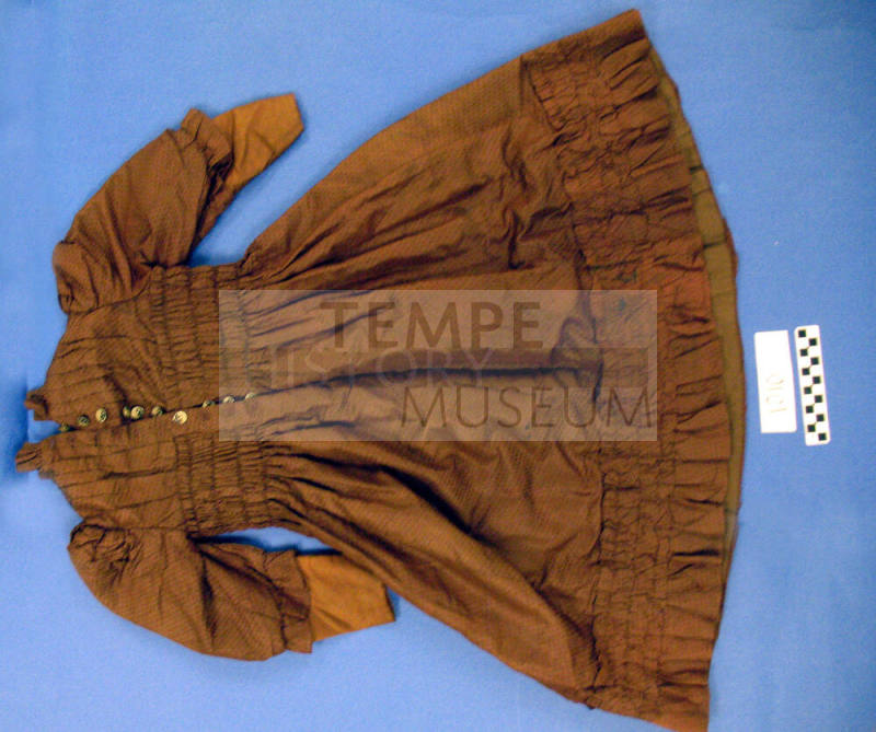 Dress, Brown Taffeta