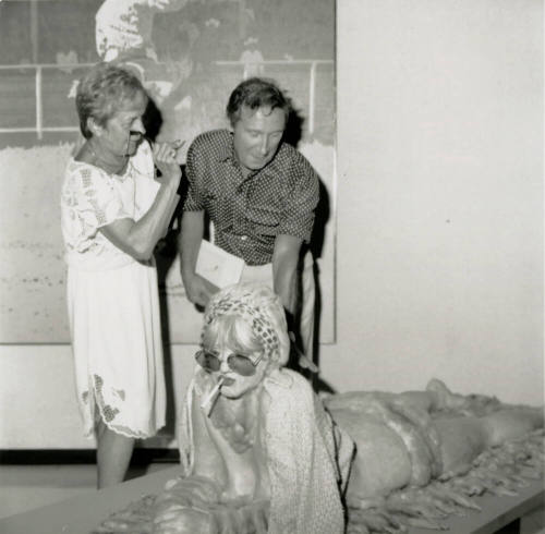 Man and Woman Viewing Art - September 1984