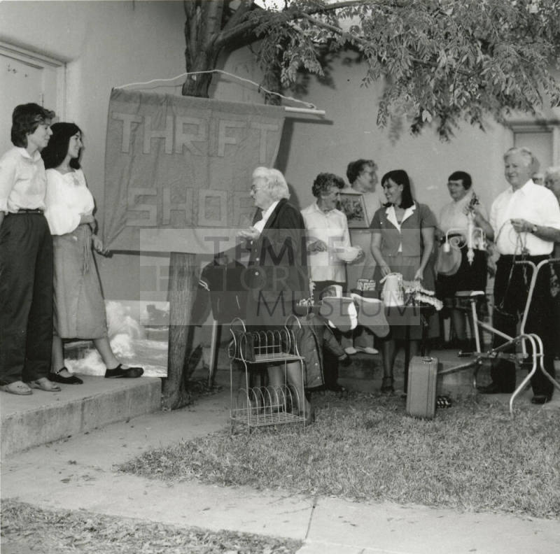 Unidentified Group at Outdoor Thrift Sale - (2 of 2)