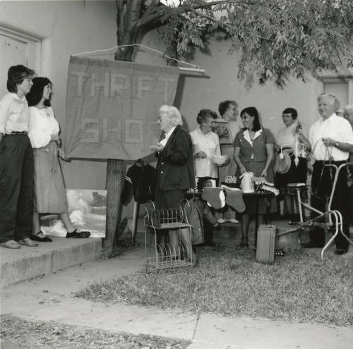 Unidentified Group at Outdoor Thrift Sale - (2 of 2)