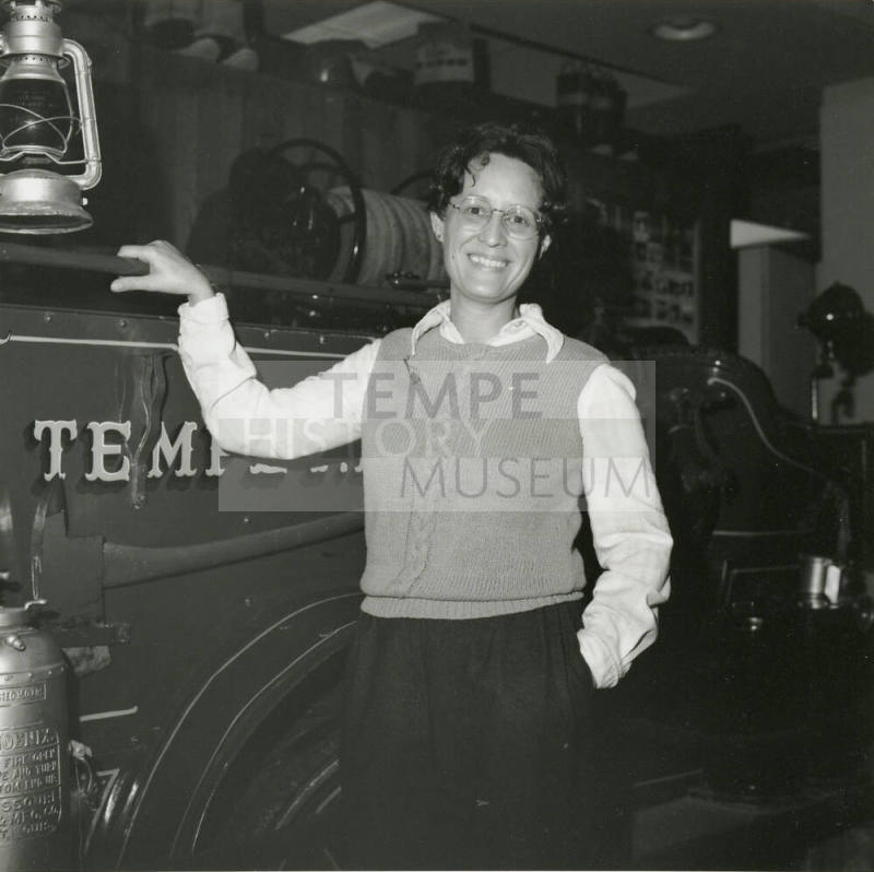 Unidentified Person with Tempe Fire Department Engine - (2 of 2)