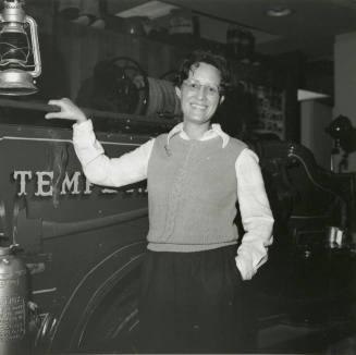 Unidentified Person with Tempe Fire Department Engine - (2 of 2)