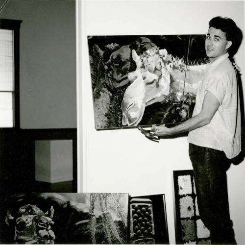 Unidentified Man Holding A Painting