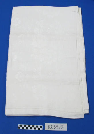 White damask tablecloth