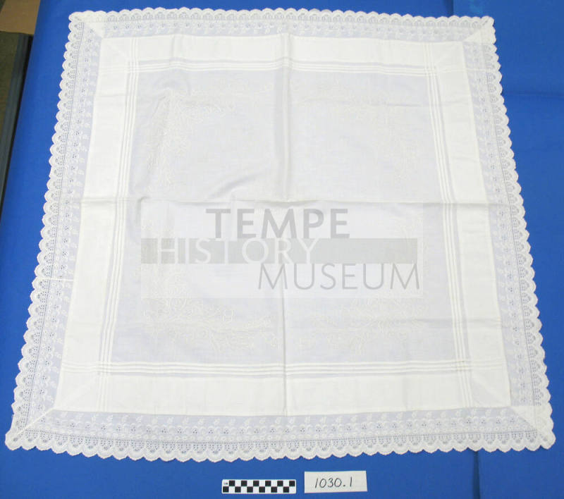White cotton pillow sham